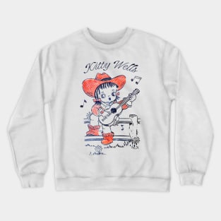 Kitty Wells / Retro Style Country Fan Design Crewneck Sweatshirt